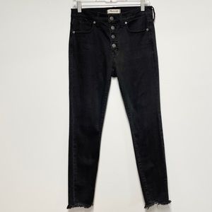 Madewell 9” High Rise Skinny Black Jeans 28